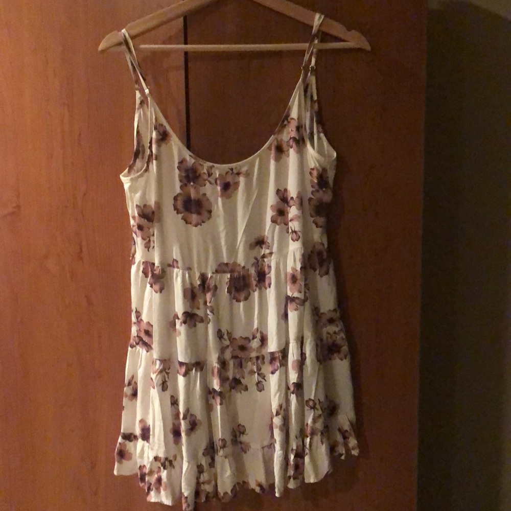 Brandy Melville Floral Pink White Jada Dress